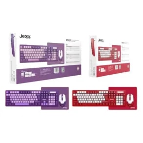 Teclado+mouse+mat JEDEL Wireless WS737 Rojo/PURPLE