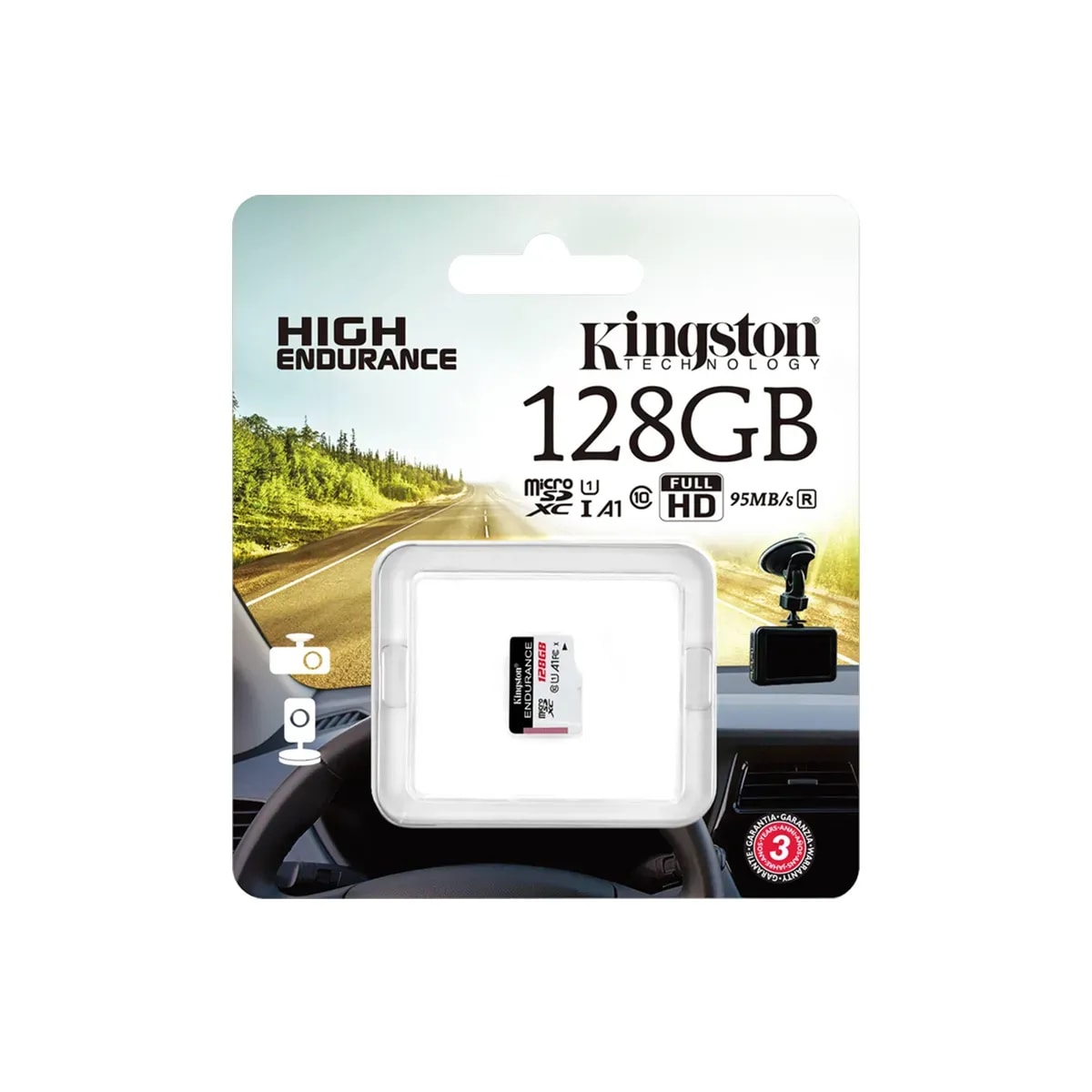 Micro-sd Kingston Sdxc 128GB Endurance 95R-45W C10 A1 Uhs-i Card