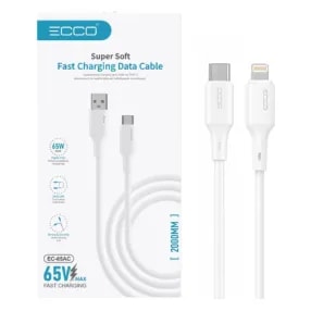 Cable ECCO EC-20CI 65W USB-C a Lightning 2M