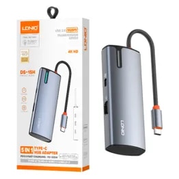 Hub LDNIO DS-15H 100W USB-C To PD*1+HDMI-4K*1+USB3.0*3