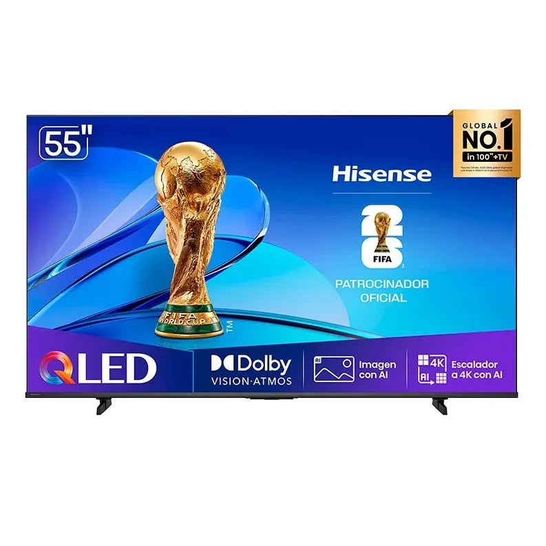 Smart TV Hisense 55" QLED 4K UHD Os Vidaa U9 Hdr 10+, Dolby Vision/atmos 55Q6QV