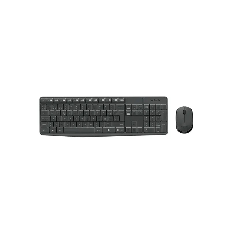 Combo Logitech Teclado Y Mouse MK235 / Wireless / Resist. Salpicaduras / Num-pad / Negro