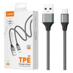 Cable LDNIO LS441 1M 12W 2.4A USB a Micro USB
