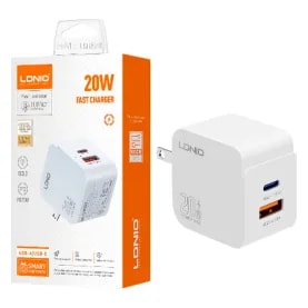Cargador LDNIO Q1 20W 2P PD + USB + Cable USB a USB-C