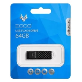 Memoria USB ECCO Negro 64GB 64GB