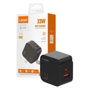 Cargador LDNIO Q2 33W 2P PD + USB + Cable USB a Lightning