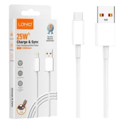 Cable LDNIO LS891 1M 25W USB a USB-C - Blanco