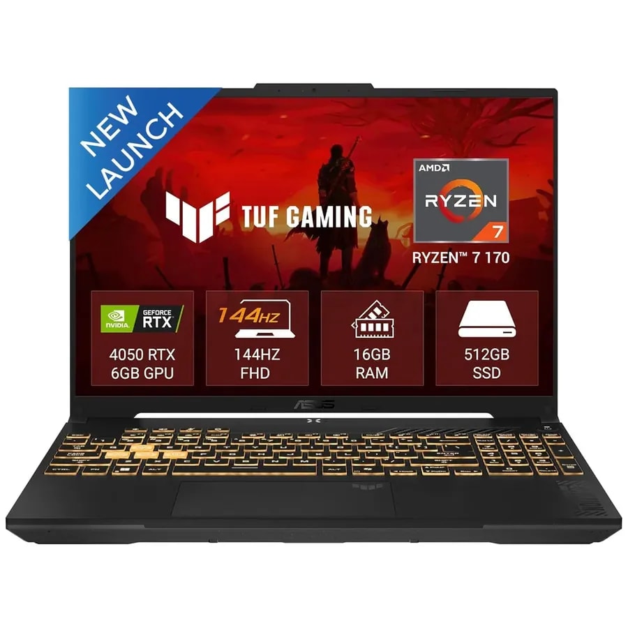 Computador ASUS TUF A16 FA607NUQ-RL015 Ryen 7 170 16G DDR5 / 512SSD / RTX 4050 6G / 16FHD / NO OS /