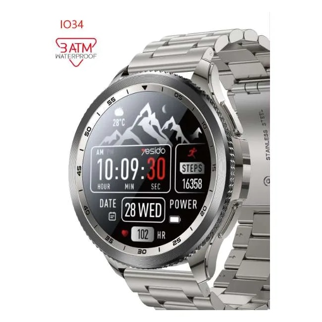 Smartwatch con llamadas AMOLED metálico Yesido IO34