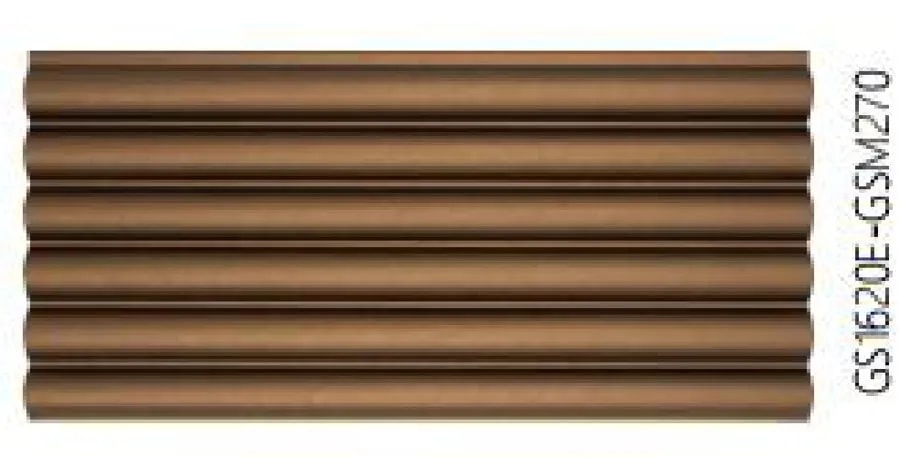 Panel de Pared WPC Ondulado Bronce Madera 16x1.4 cm x 2.9 m