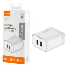 Cargador LDNIO A2528C 35W 2P Pd+pd + Cable USB-C a USB-C