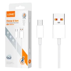 Cable LDNIO LS901 1M 25W USB a Micro USB - Cordón Blanco