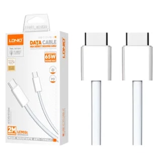 Cable LDNIO LC902C 2M 65W USB-C a USB-C