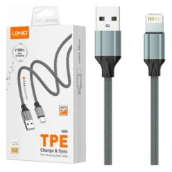 Cable LDNIO LS442 2M 12W 2.4A USB a Lightning