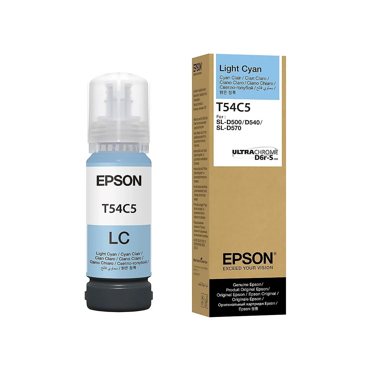 Botella Epson UltraChrome T54C Light Cyan SureLab D570 70mL