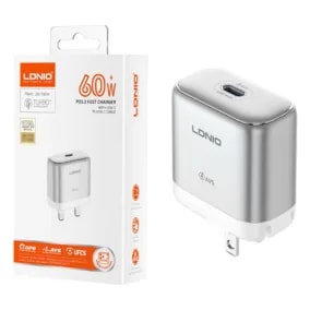 Cargador LDNIO Q20 60W 1P PD + Cable USB-C a USB-C