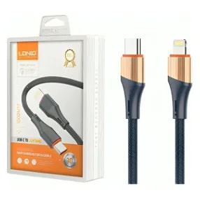 Cable LDNIO LC632I 2M 30W PD-Lightning - Cordón Gris