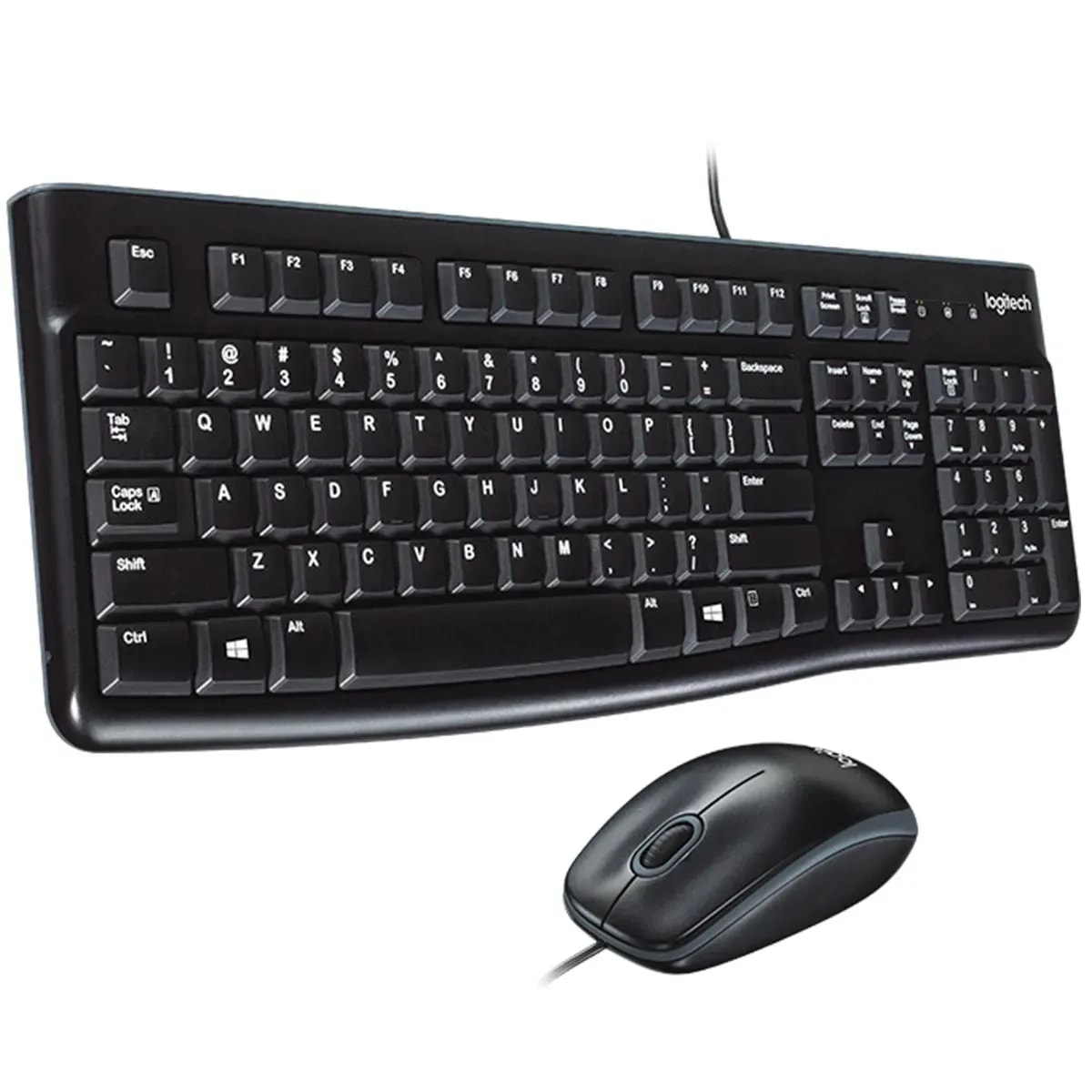 Teclado-mouse Combo Logitech MK120 Negro USB Plug AND Play Resistente A Salpicaduras