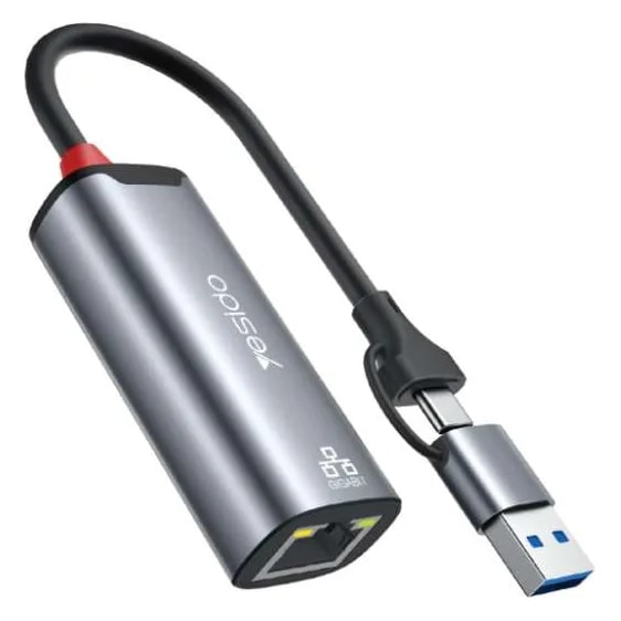 Adaptador 2 en 1 a red RJ45 Yesido HB26