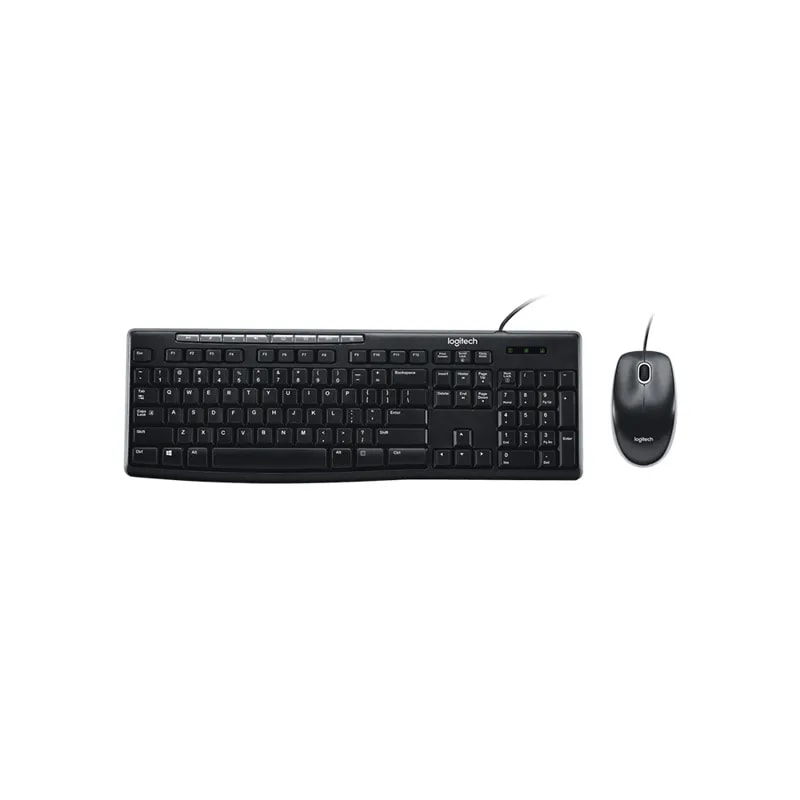 Combo Logitech Teclado Y Mouse MK200 / USB / Altura Ajustable / Num-pad / Teclas Concavas