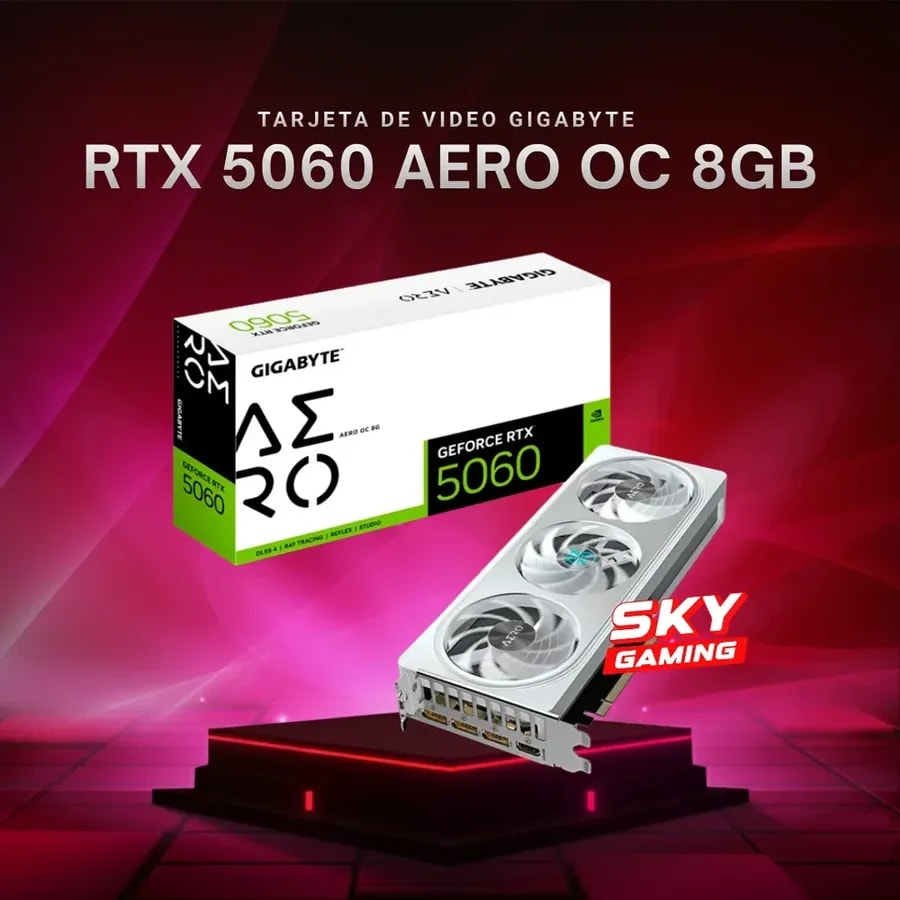 Tarjeta De Video Gigabyte Geforce RTX 5060 TI Aero OC 8GB GDDR7 PCIE5.0