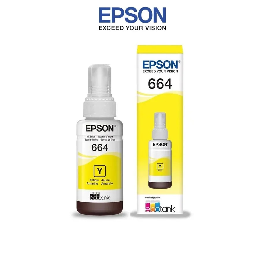 Tinta Epson 664 70ML Yellow Impr L200 L110 L210 L350 L355 L555