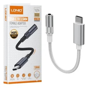 Adaptador LDNIO LSY80C 13CM USB-C To 3.5 Mm