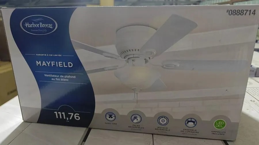 Ventilador de Techo 44" con Luz LED 120V