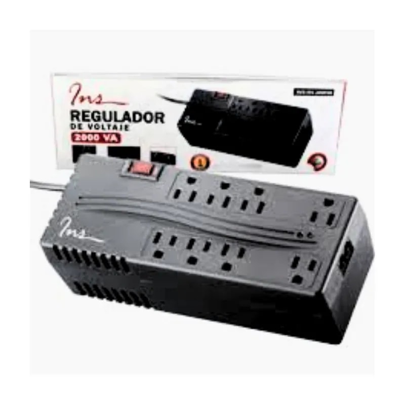 Protector voltaje ins avr2000wt 8 tomas 2 RJ11 power restet 2000WT 120V/ 60HZ color negro