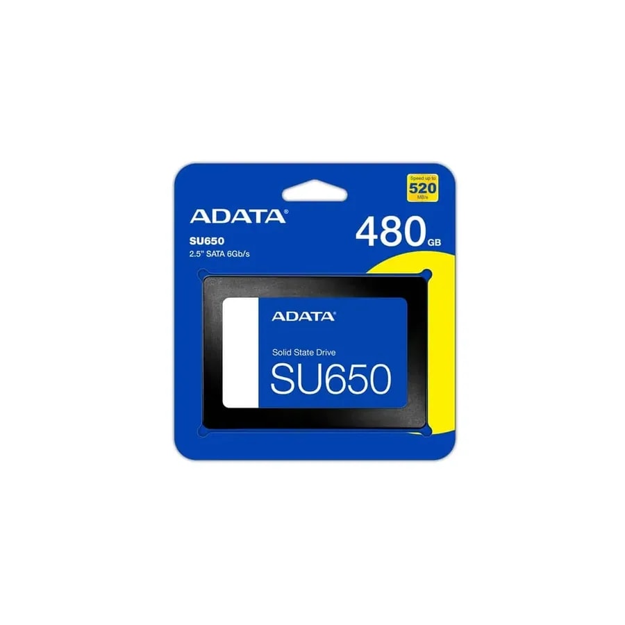 Disco SSD adata 480GB SU650 2.5/SATA 6gb/s/s3d/nandstandalone drive read 500MB