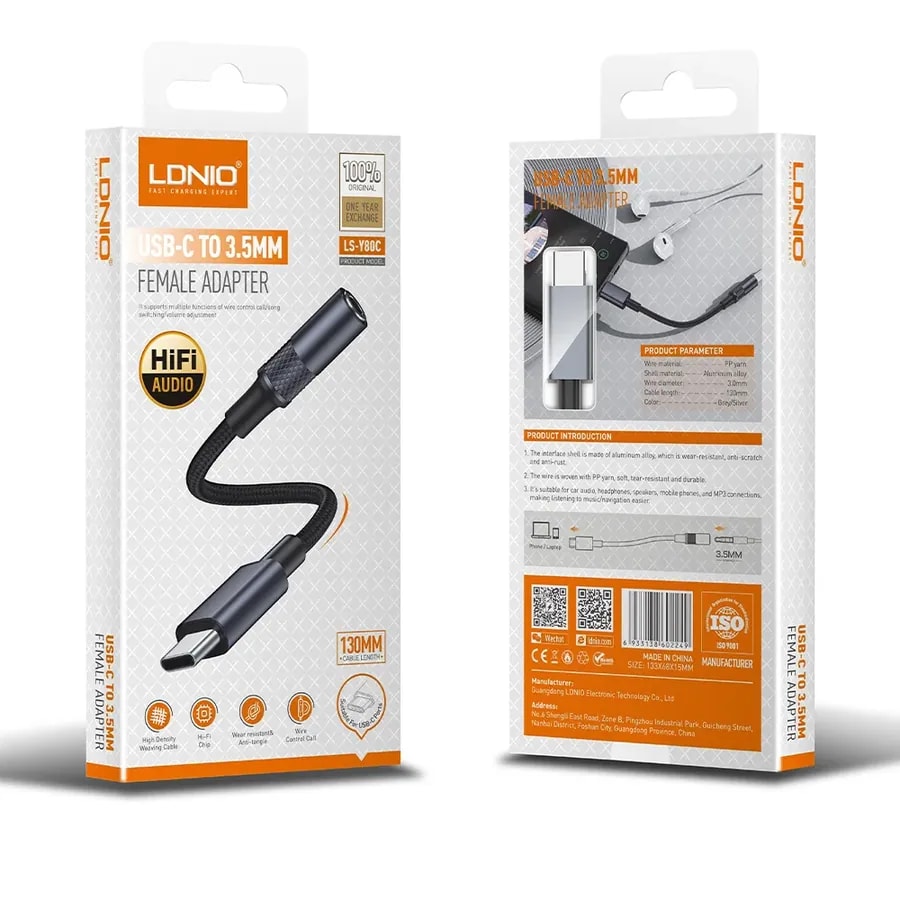 Adaptador ldnio LSY80C 13CM tc to 3.5 MM