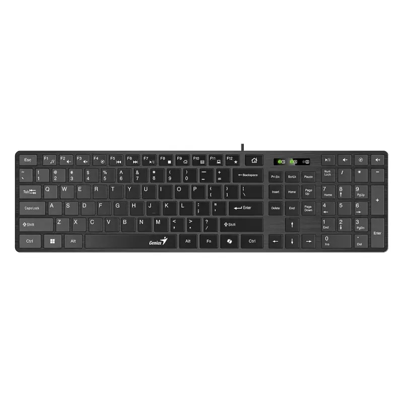 Teclado genius slimstar 126 sp ultradelgado USB 2.0 funcion Smart cable: 1.5M negro