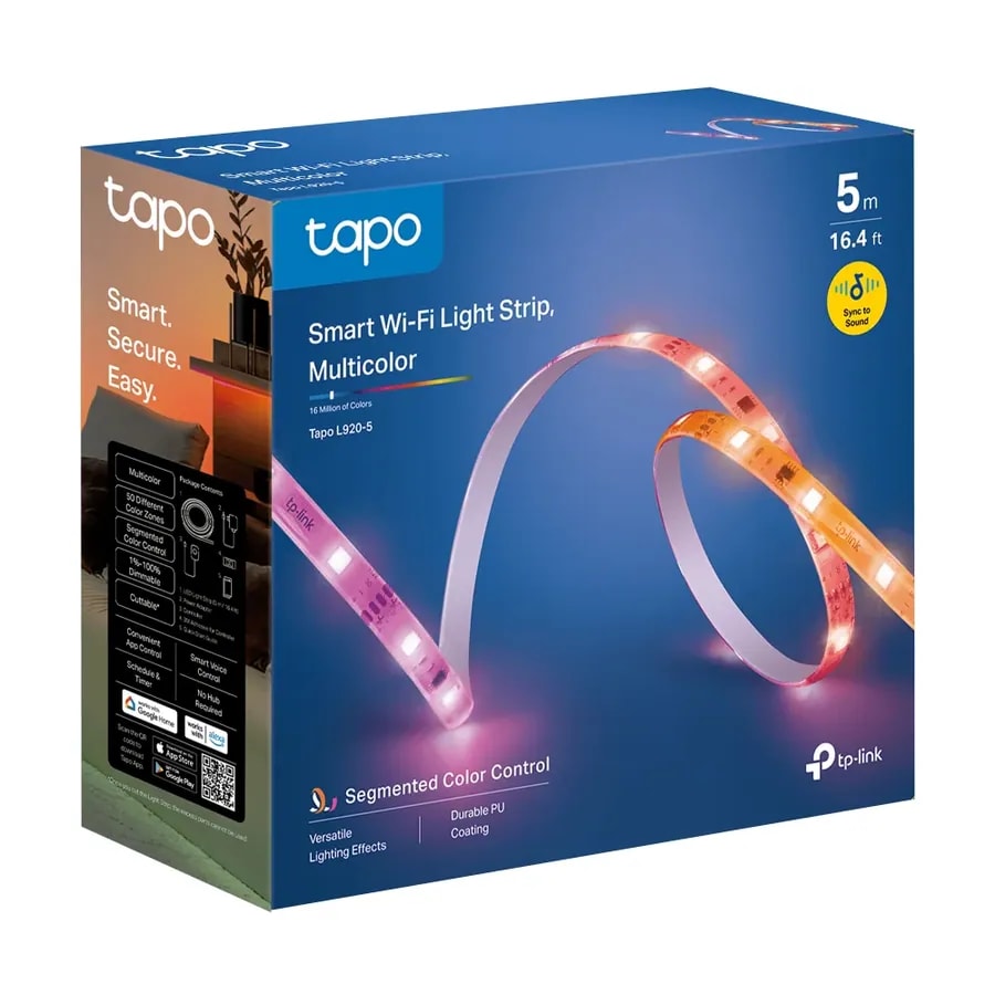 Tira LED WIFI l920-5/multicolor/alexa y google / 5 m/rgb/app tapo