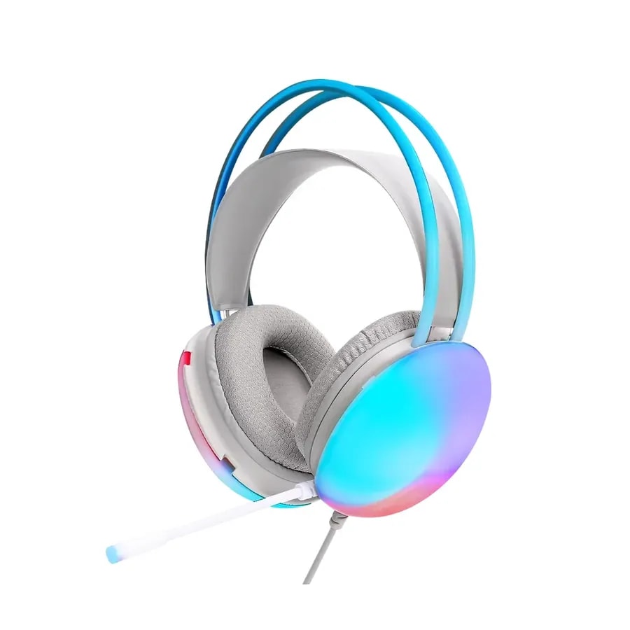 Headphone xtrike me GH-511 wh iluminacion rgb en diadema mic. omnidireccional cable USB + jack 3.5MM
