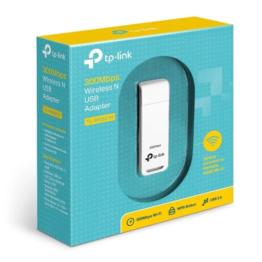 Adaptador WIFI tp-link tl-wn821n 300MBPS USB 2.0 mimo