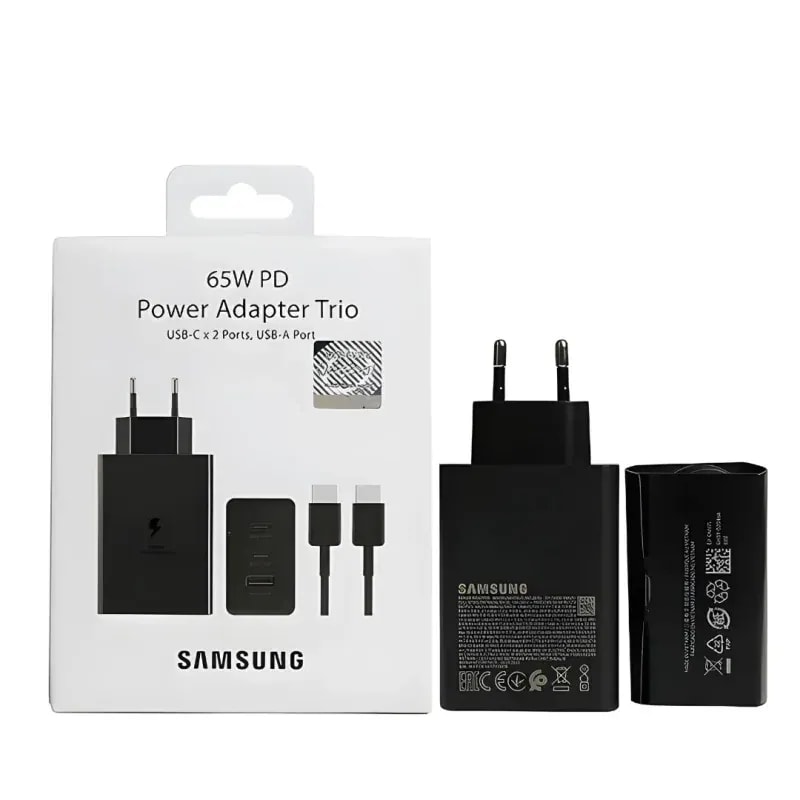 Cargador de 65W samsumg trio power adapter