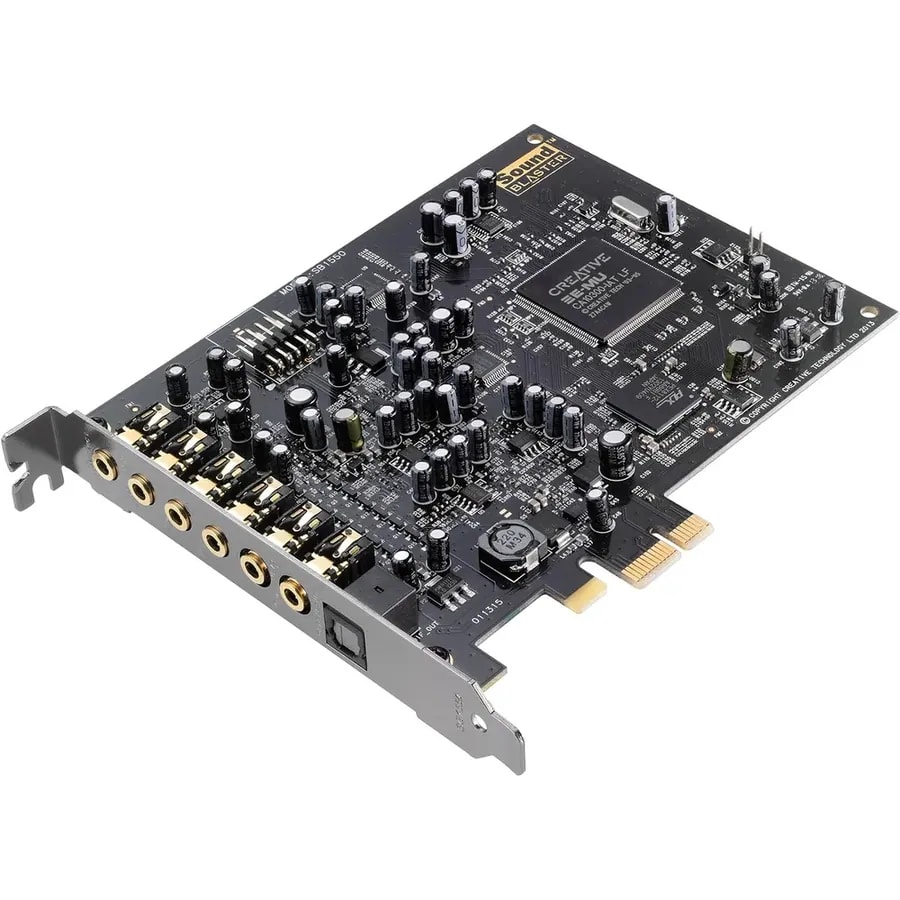 Tarjeta de sonido live sound card caja blanca y azul