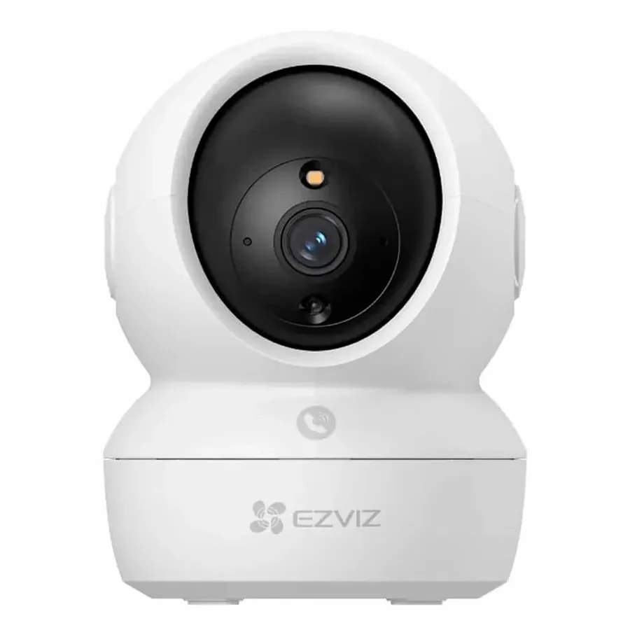 Cámara Smart ezviz H6C Pro 360° 2K int.color 24/7 det. pers/ruidos ia audio y bot. llam. alexa y google supp. microsd 512GB cs-h6c-r105-1l3wf