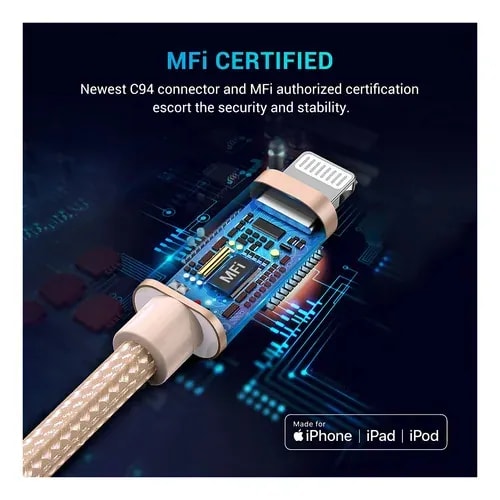 Cable ip USB con to lightning certificado