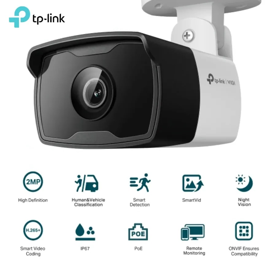 Cámara tplink/vigi C320I 2.8mm/exterior/infrarrojo/2 mp/poe