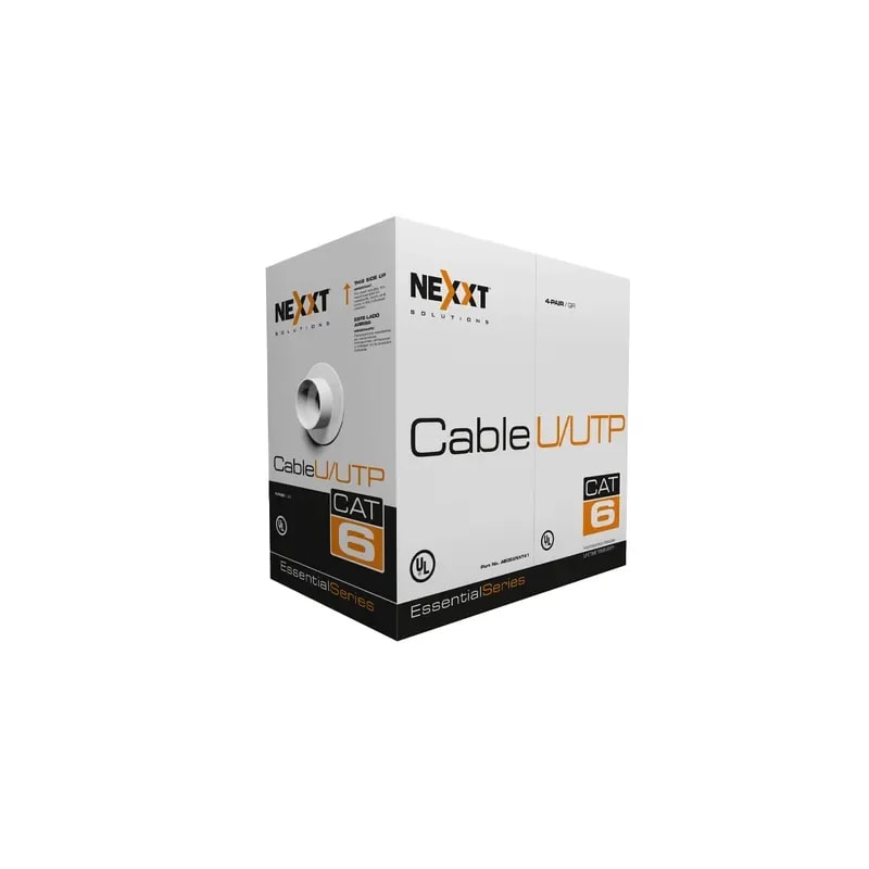 Rollo De Cable Nexxt Essential CAT6 UTP 4P 24AWG CMX 102M Gris