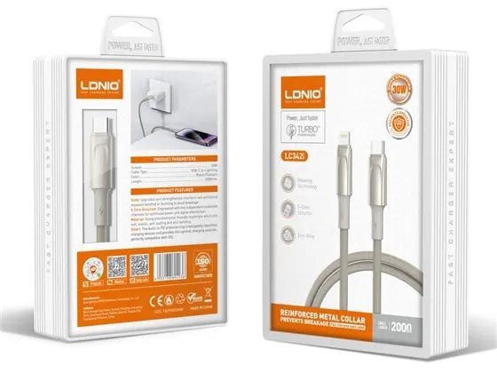 Cable Ldnio LC342i TipoC a Lightning