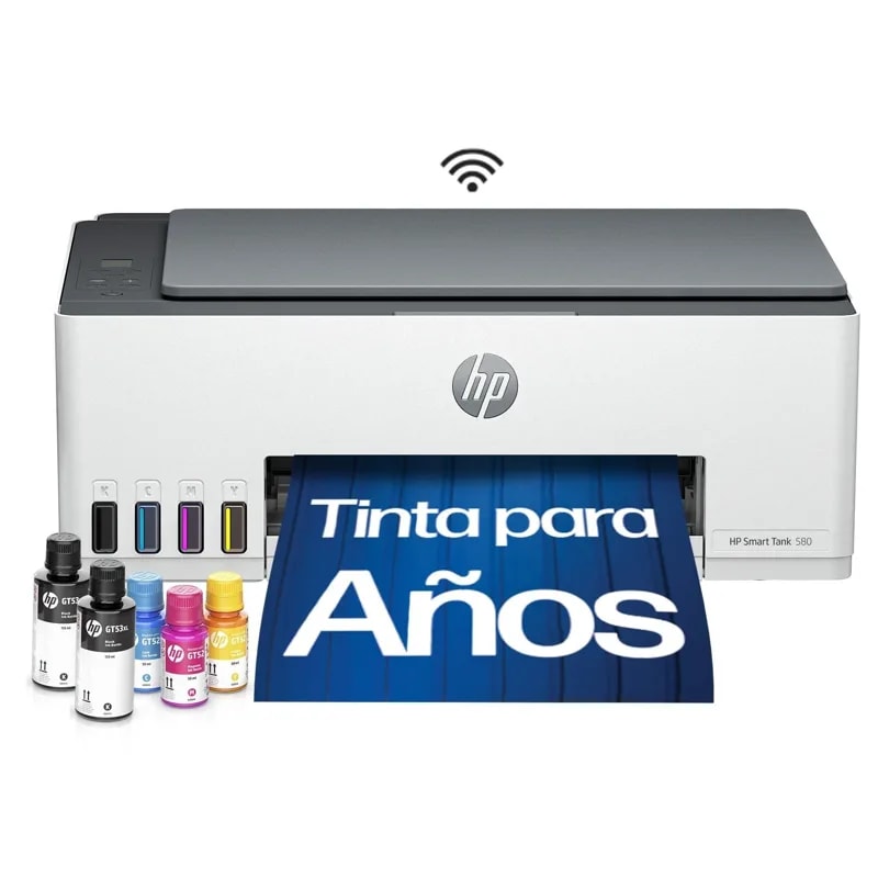 Impresora HP Smart Tank 580 Multifuncion Tinta Continua 1F3Y2A