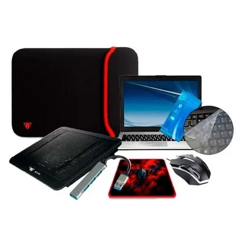 Kit 7 En 1 ENV Para Notebook 15.6” Incl. Estuche, Base Enfriamiento, Screen Protector, Mouse,