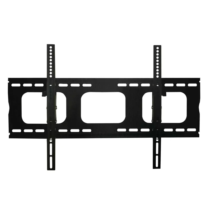 Soporte TV QF16-48T 37" A 100" Max 60 Kg Estatico Hierro Instalacion En Pared Y Concreto Negro