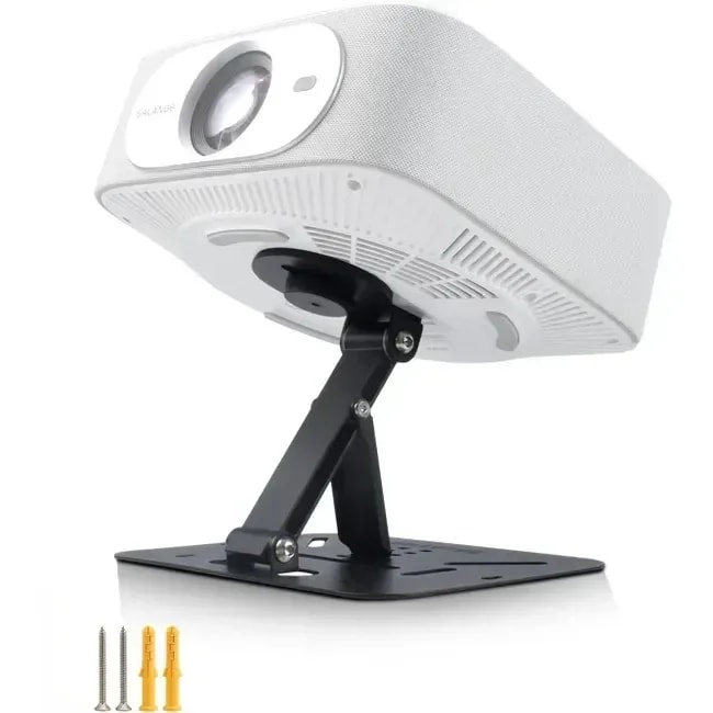 Soporte Para Proyector Metalico Plegable 180° 3 En 1 Montaje En Escritorio, Pared Y Techo Hasta 5KG