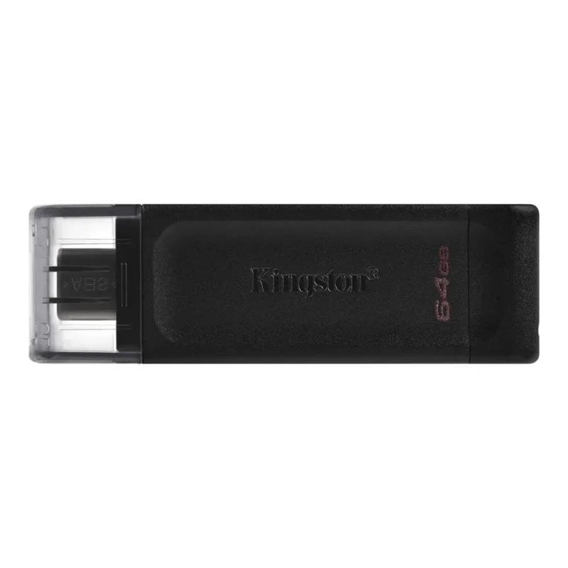 Flash Memory 64GB Kingston Datatraveler 70 DT70 Usb-c 3.2 DT70/64GB Black