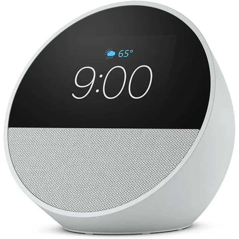 Asistente De Voz Alexa Amazon Echo Spot Pant. 2.83" Con Reloj Personalizable Sonido Vibrante Blanco
