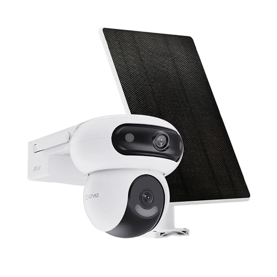 Cámara EZVIZ CB8C 360° 2K Ext. IP65 + Panel Solar Det. Pers/seguimiento Ia, Color 24/7 Audio