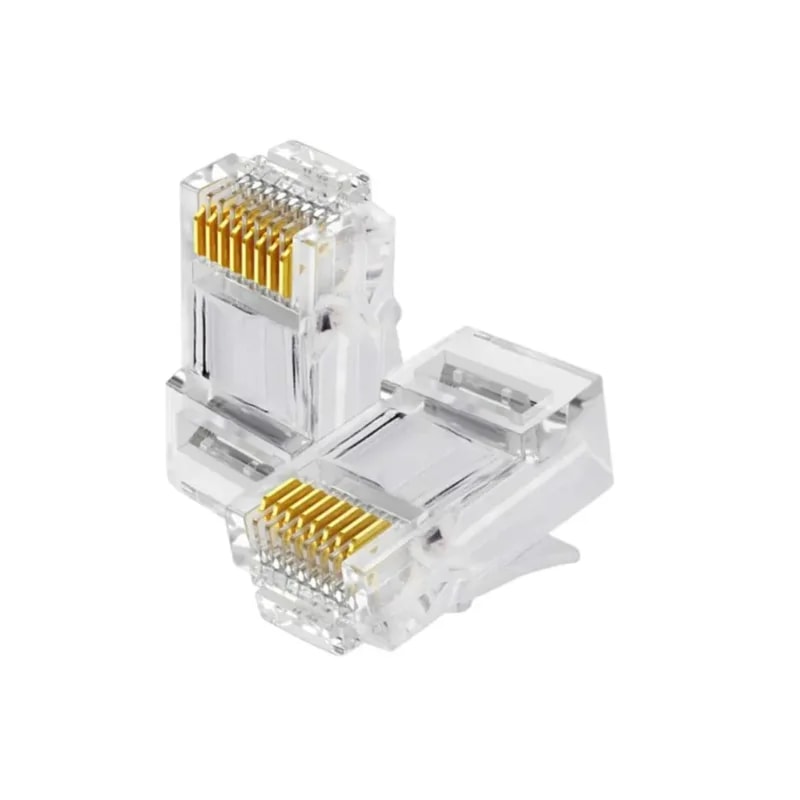 Conector RJ45 CAT6 (funda 10 uniades) Termoplasticos 8 Contactos Bronce